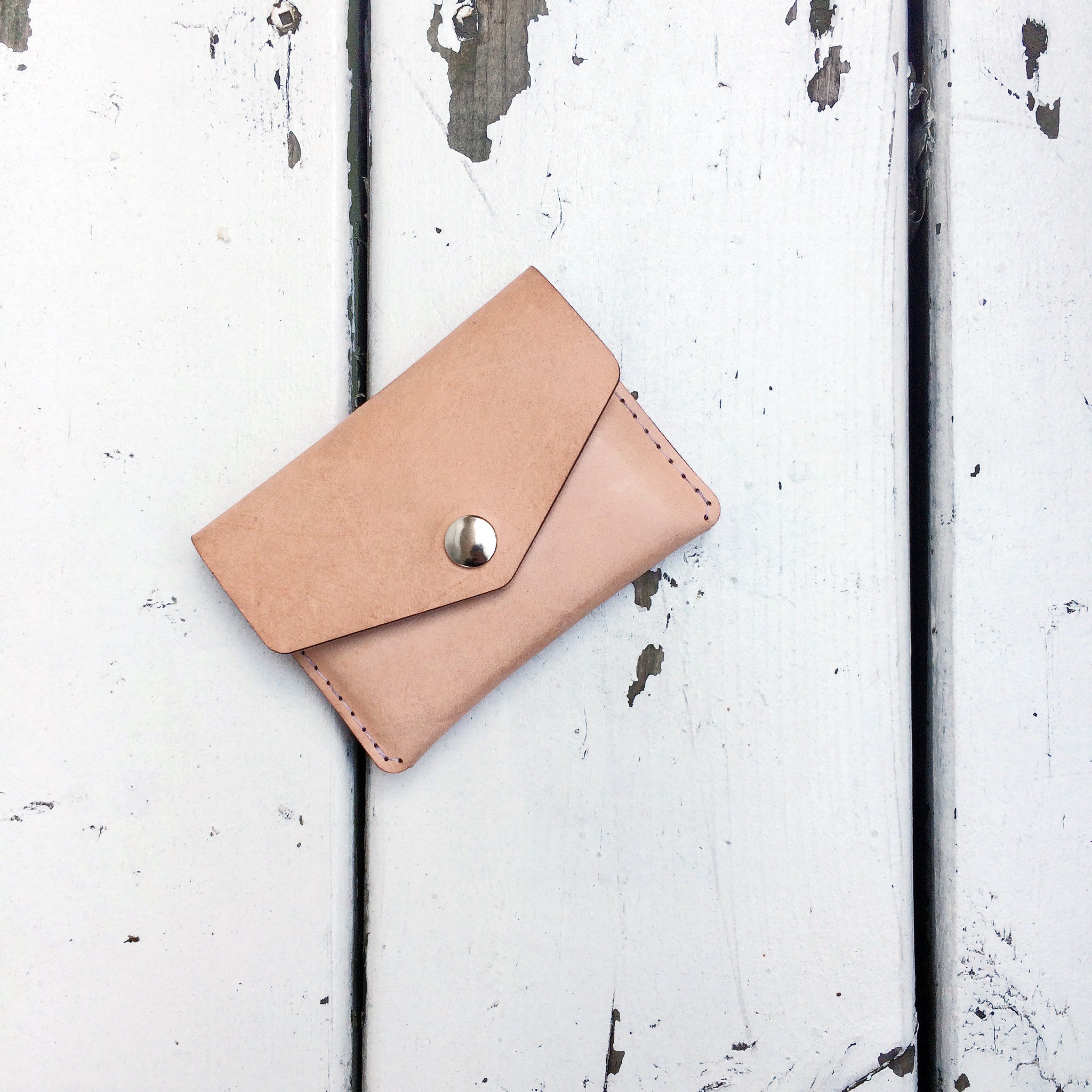 SINGLE SNAP WALLET VEGGIE TAN
